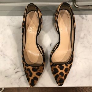 J.Crew Colette d'Orsay pumps in leopard calf hair